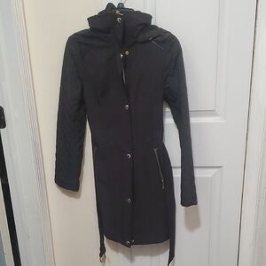 MICHAEL Michael Kors Black Trench Coat Pxs